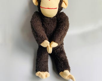 ヴィンテージの猿人形、ヴィンテージの猿のクマのおもちゃ、ぶら下がる