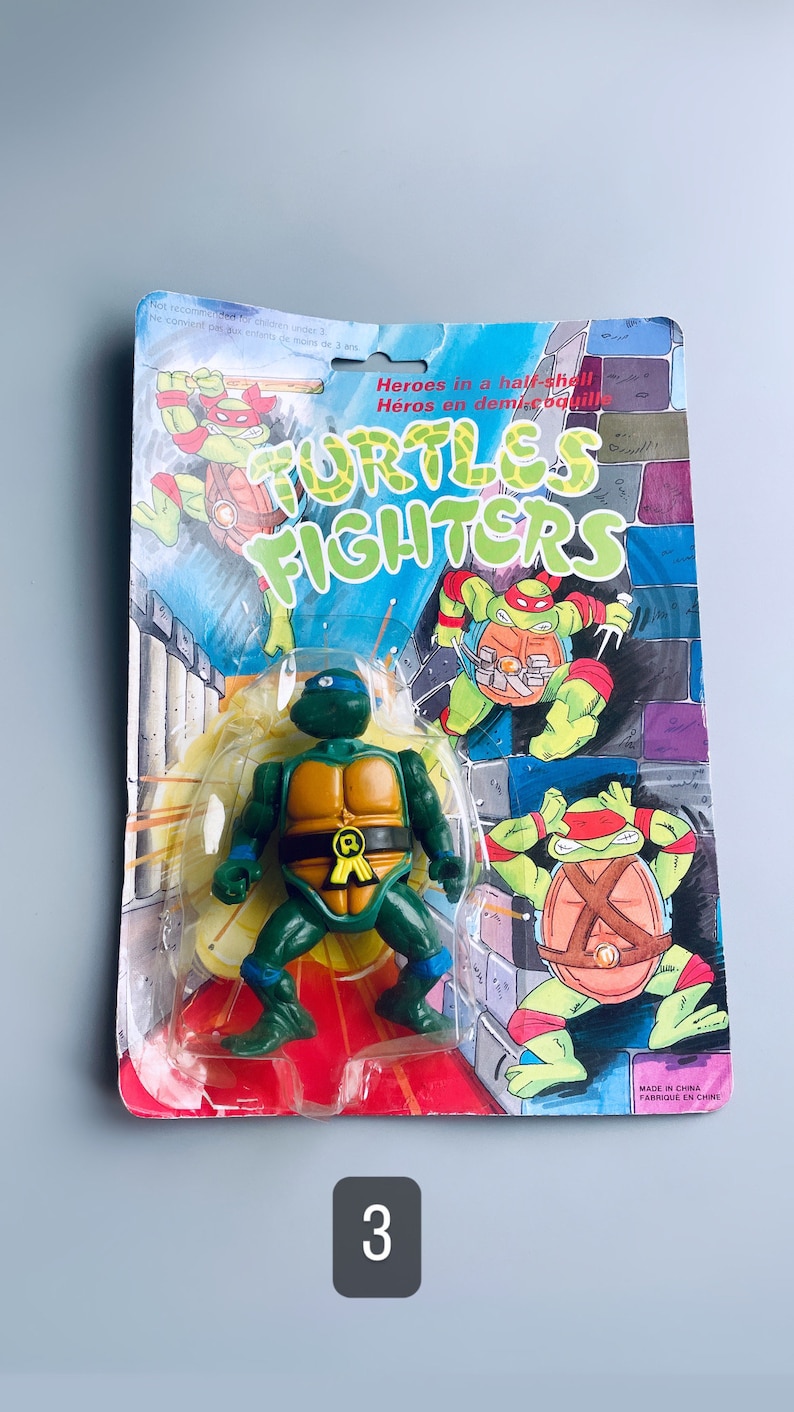 Vintage Turtle Fighters, Tmnt Teenage Mutant Hero Turtles Bootleg Action Figures, CHOOSE YOUR OWN, 90's Bootleg Toys, Hero Turtles On Card image 4