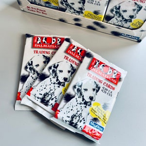 Cartes à collectionner film Les 101 dalmatiens, cartes à collectionner des années 90 scellées, cartes vintage Disney Live Action Les 101 dalmatiens, collection amusante des années 90