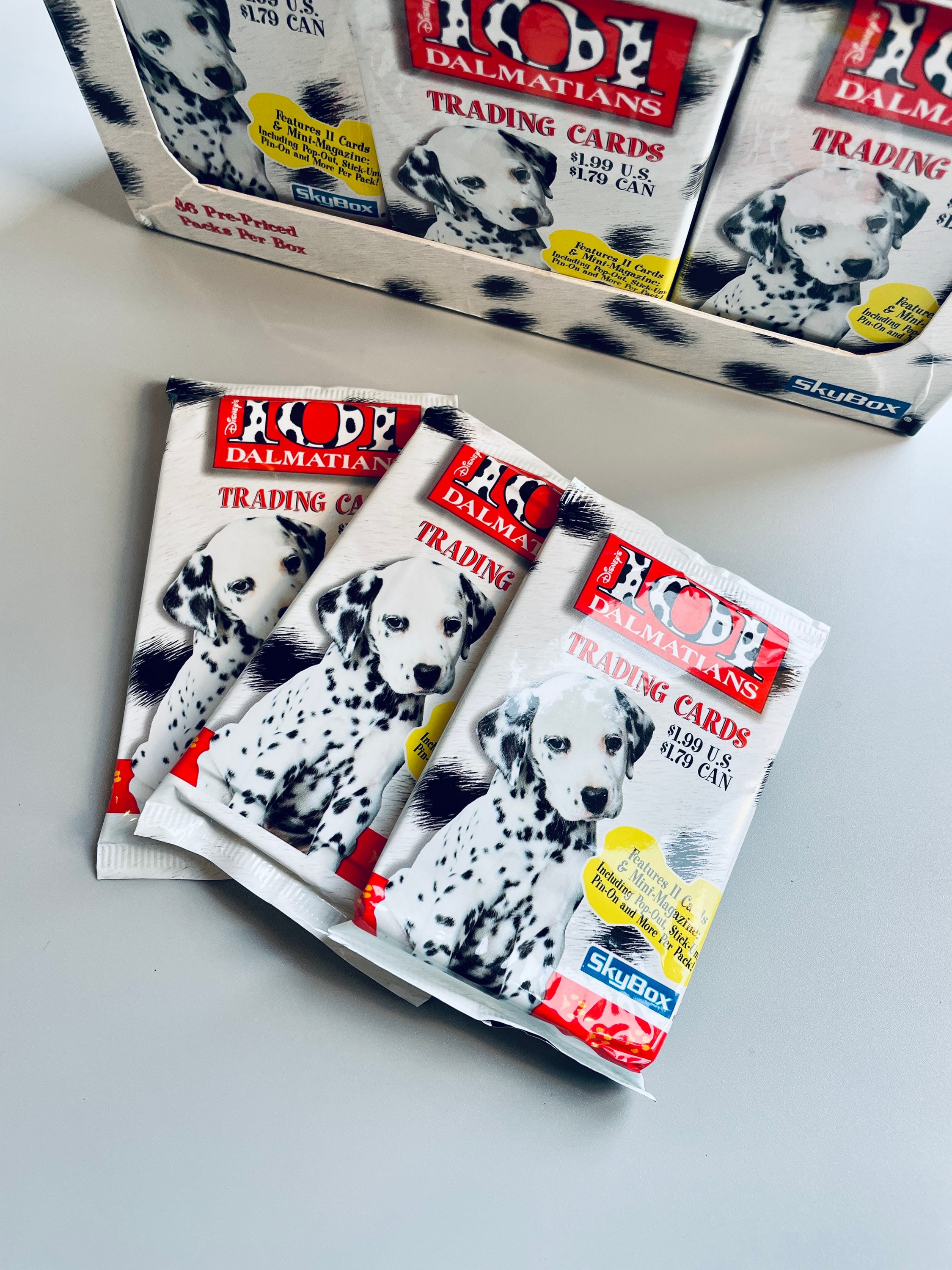 101 Dalmatian's Film Trading Cards, Sealed 90's Trading Cards