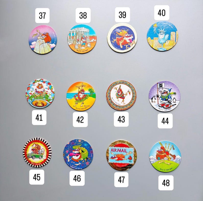 90's Pogs, CHOOSE YOUR OWN! Vintage Pogs World Tour Pogs Sold ...