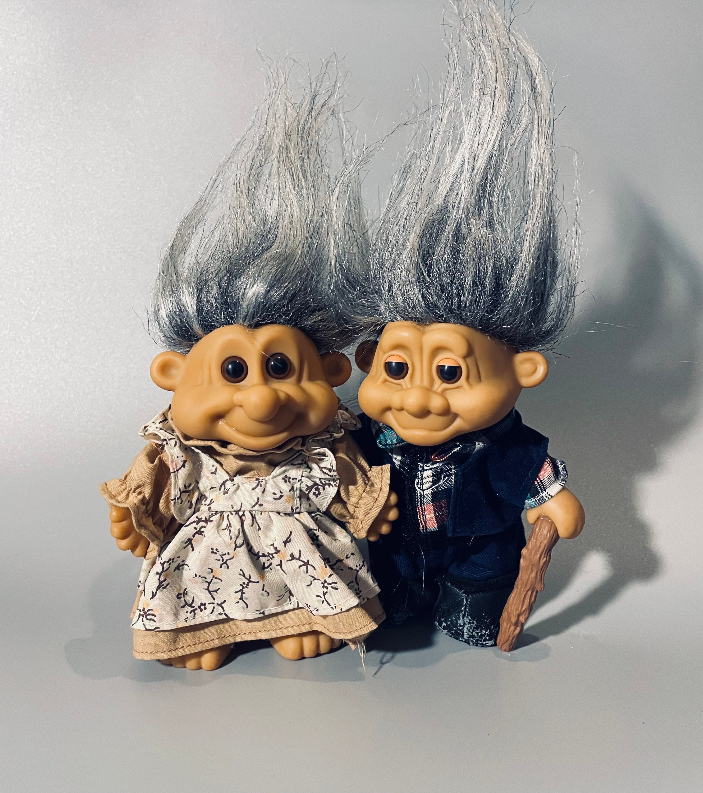 Russ Trolls Rare, Grandma & Grandpa Elderly Trolls, Russ Vintage