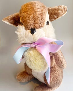 Merrythought Thumper Plush, 1950'S 60'S Mohair Rabbit Bambi Plush