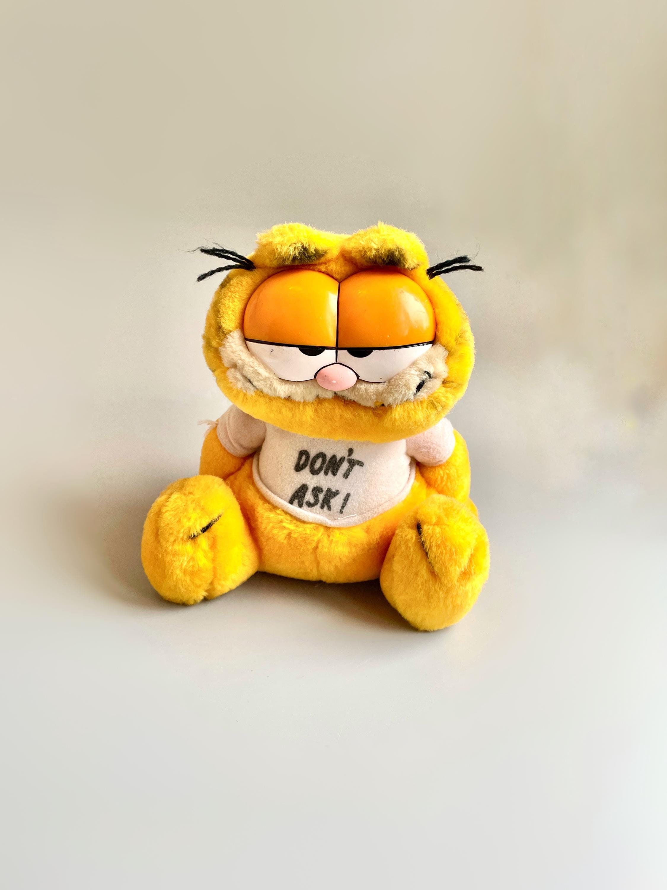 Vintage Garfield Plush Tagged, Don't Ask Garfield in T Shirt