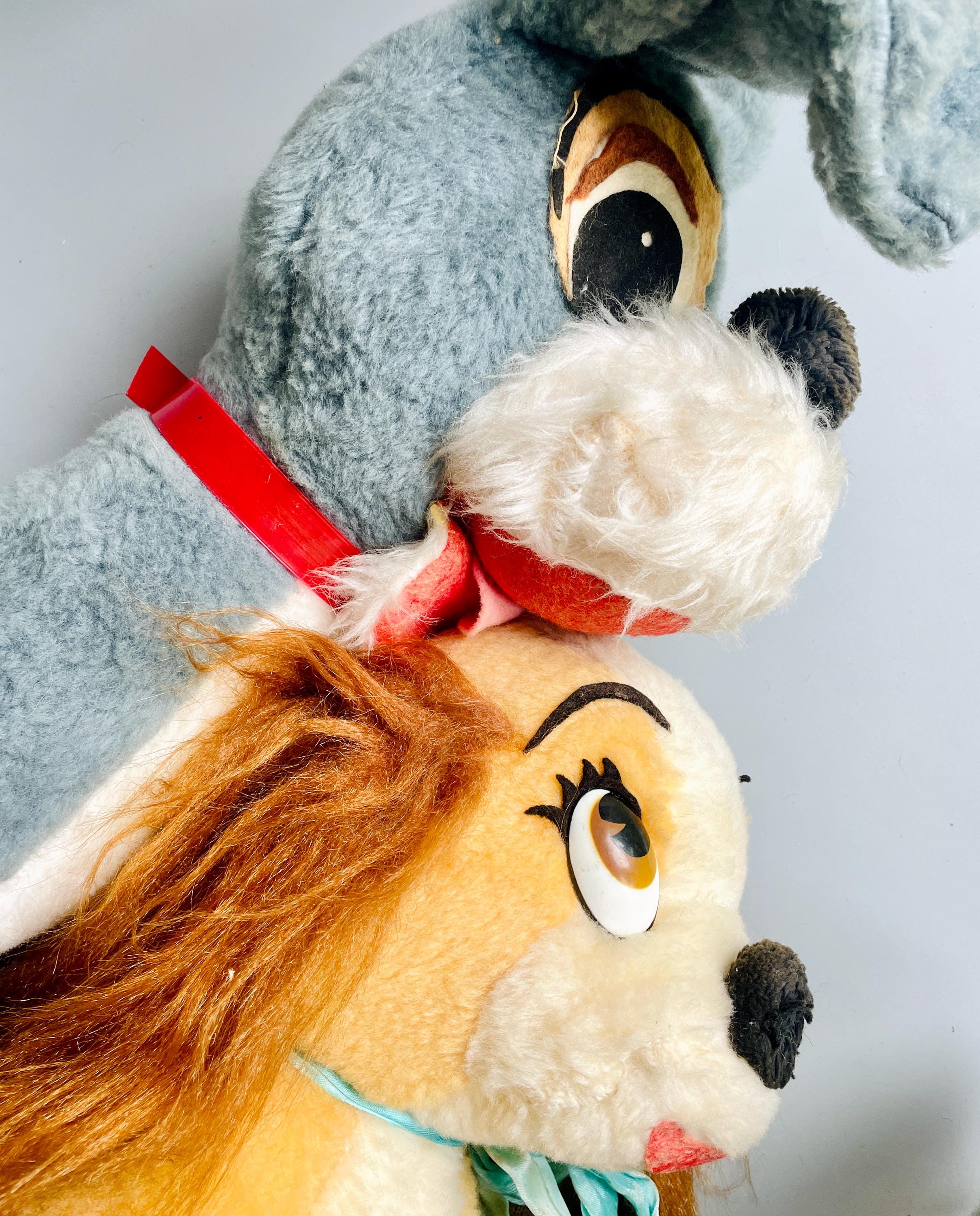 Vintage Lady & the Tramp Plush Family, 1970'S 60's Large Lady