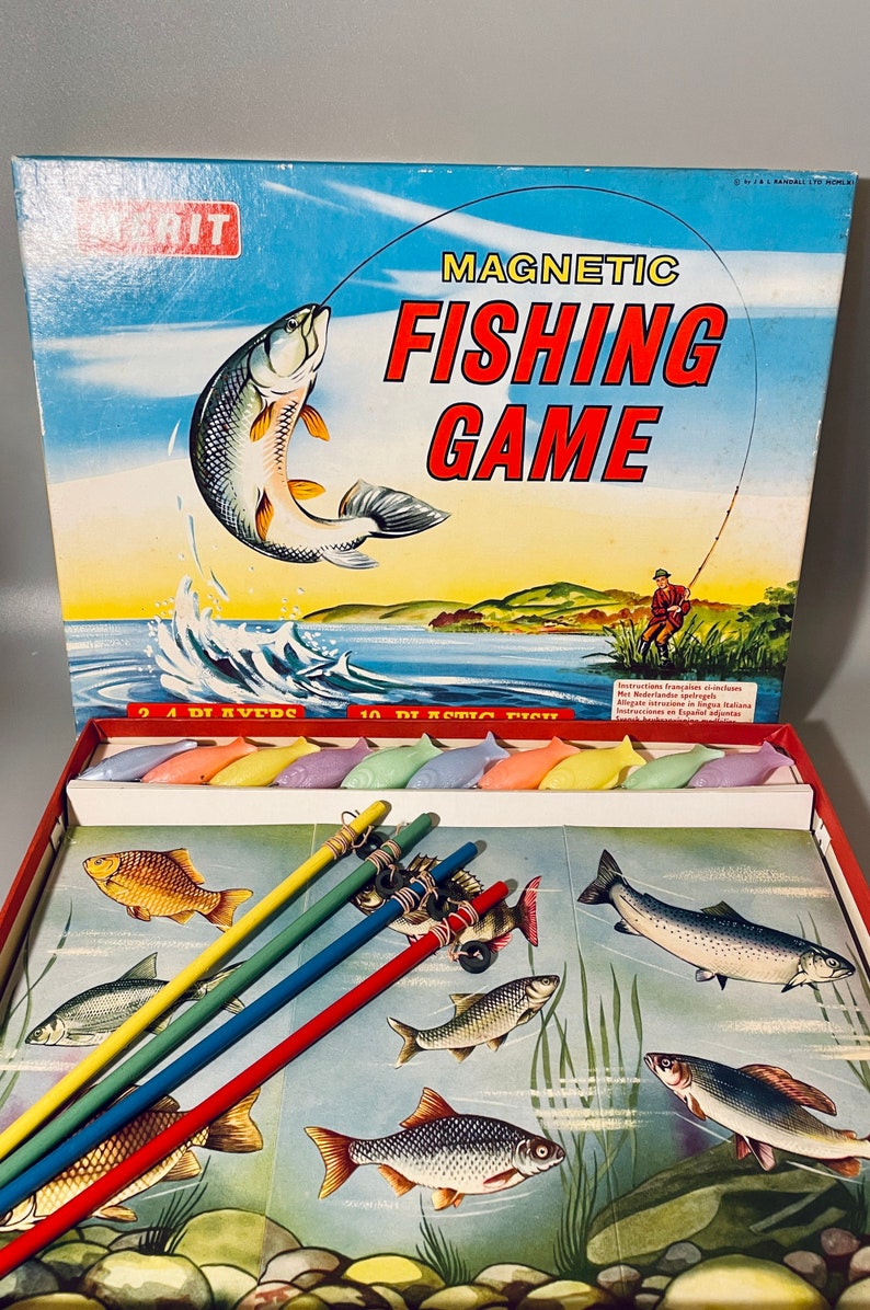 Merit 1960s Fishing Game Vintage Board Games 60s Etsy