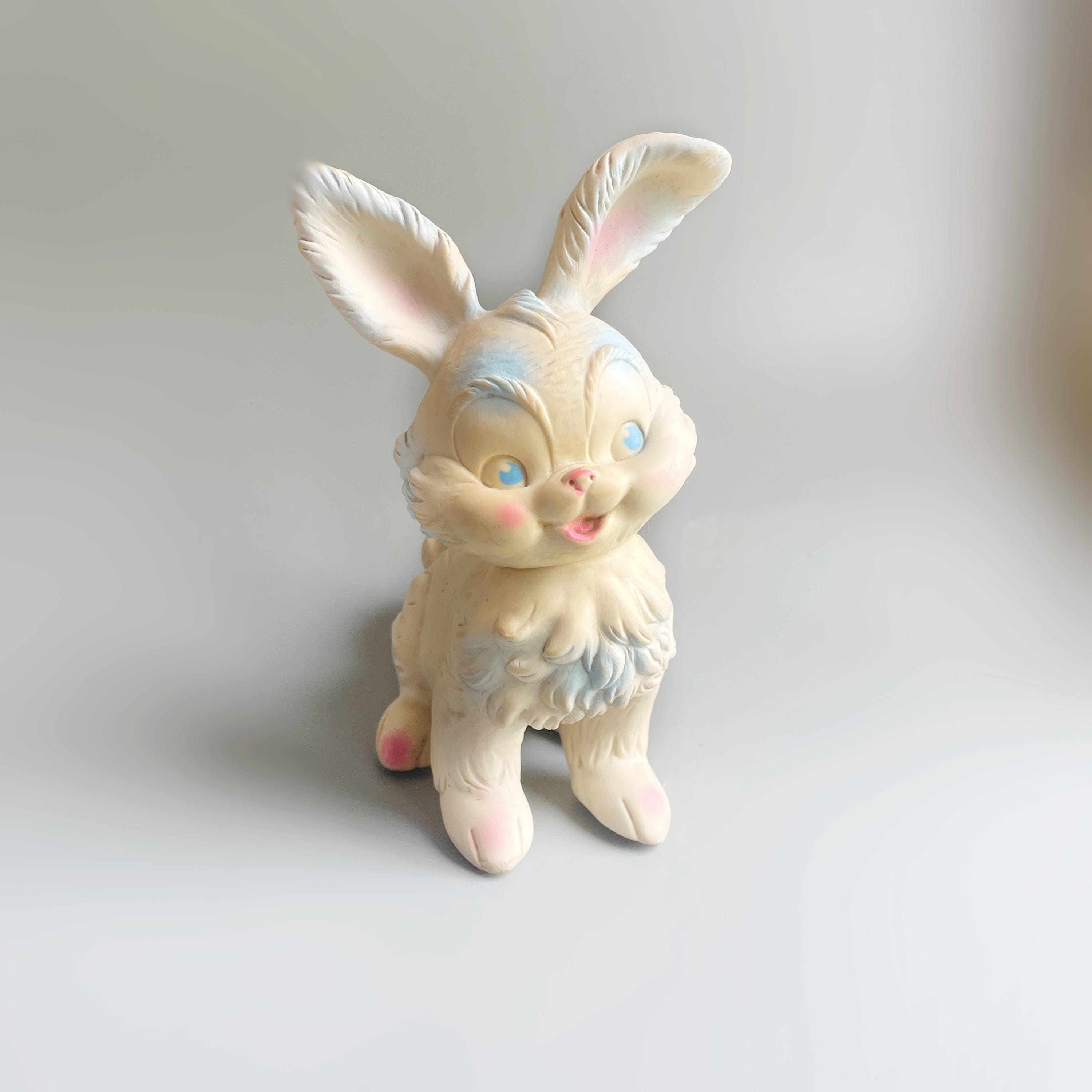 Edward Mobley Bunny Squeak Toy, Pinkie the Rabbit Vintage Rubber Squeak ...