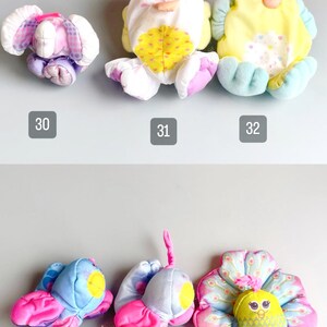 Fisher Price Smooshees, SCEGLI IL TUO, Bambole Smooshies vintage anni '80, Smoooshees Poppie Puppy, Accessori ecc. Giocattoli retrò squishy immagine 7