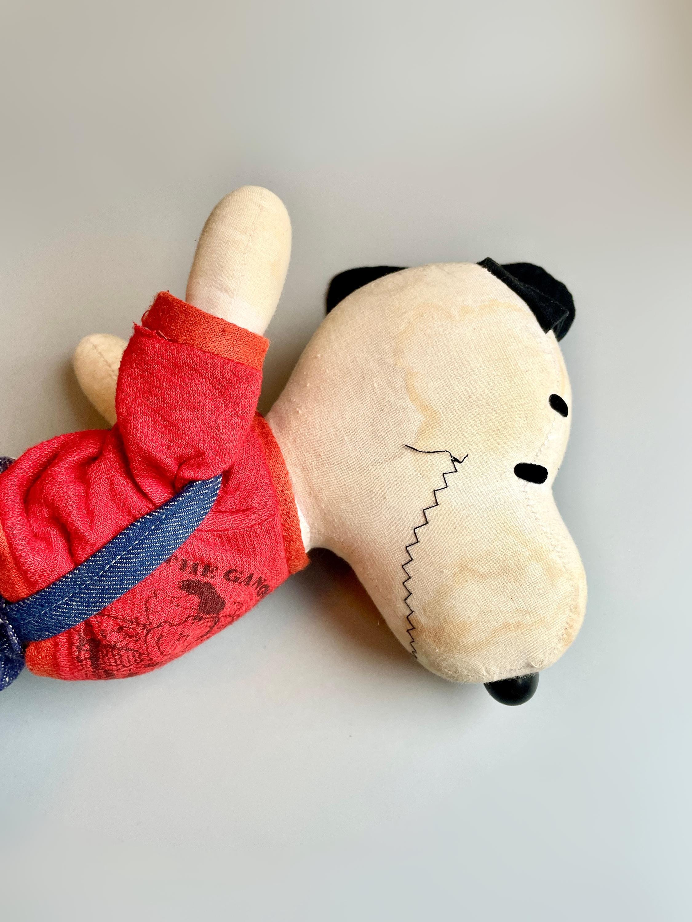 LARGE Snoopy Peanuts Toy Doll, 1950's - 60's Vintage Snoopy Jeans ...