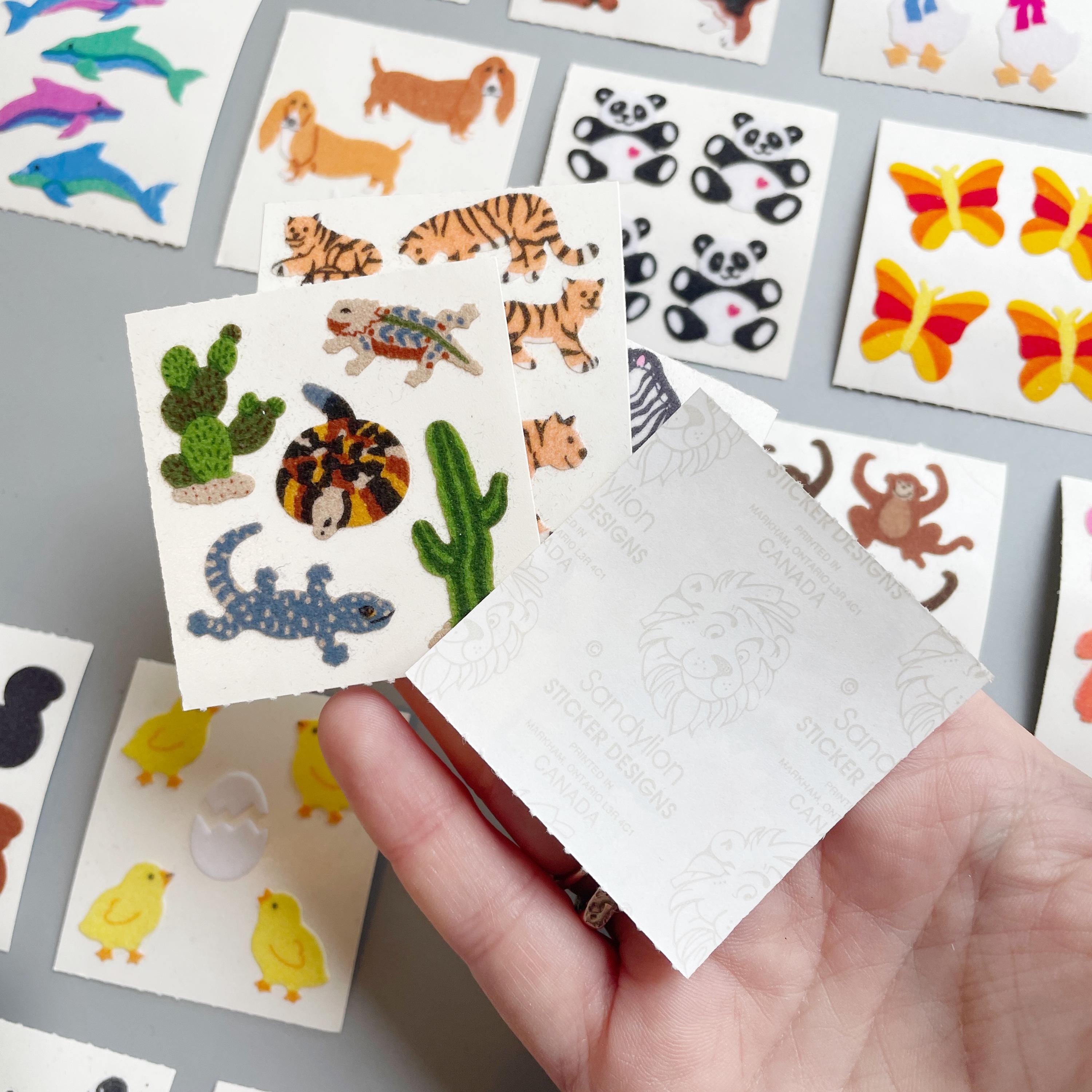 SANDYLION vintage rare fuzzyシール　動物 Sandylion Vintage Rare Fuzzy Seal Stickers - Etsy