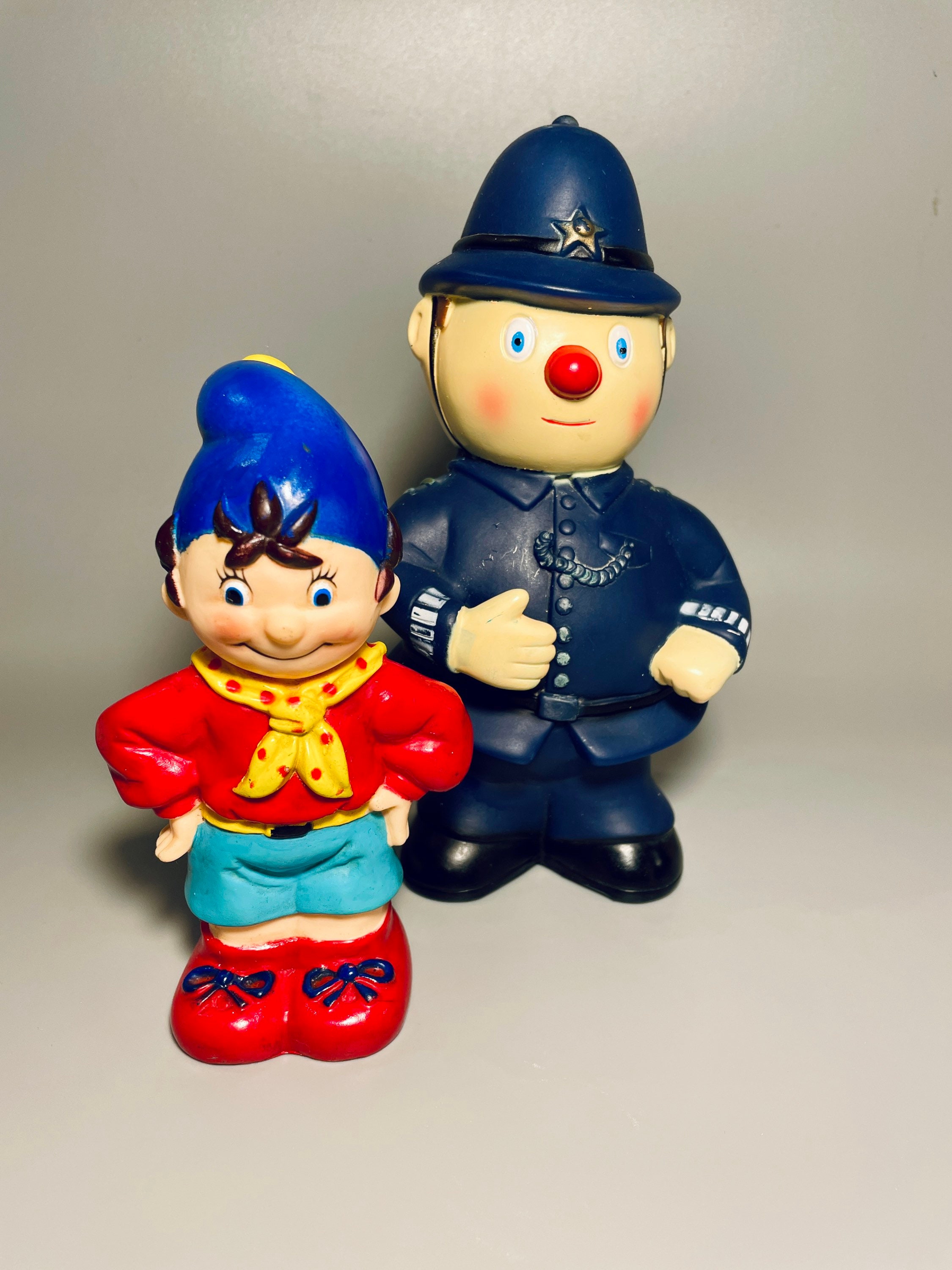 Noddy PC Plod, 90's Noddy Toyland Toy, Noddy Vinyl Squeak Toy, PC
