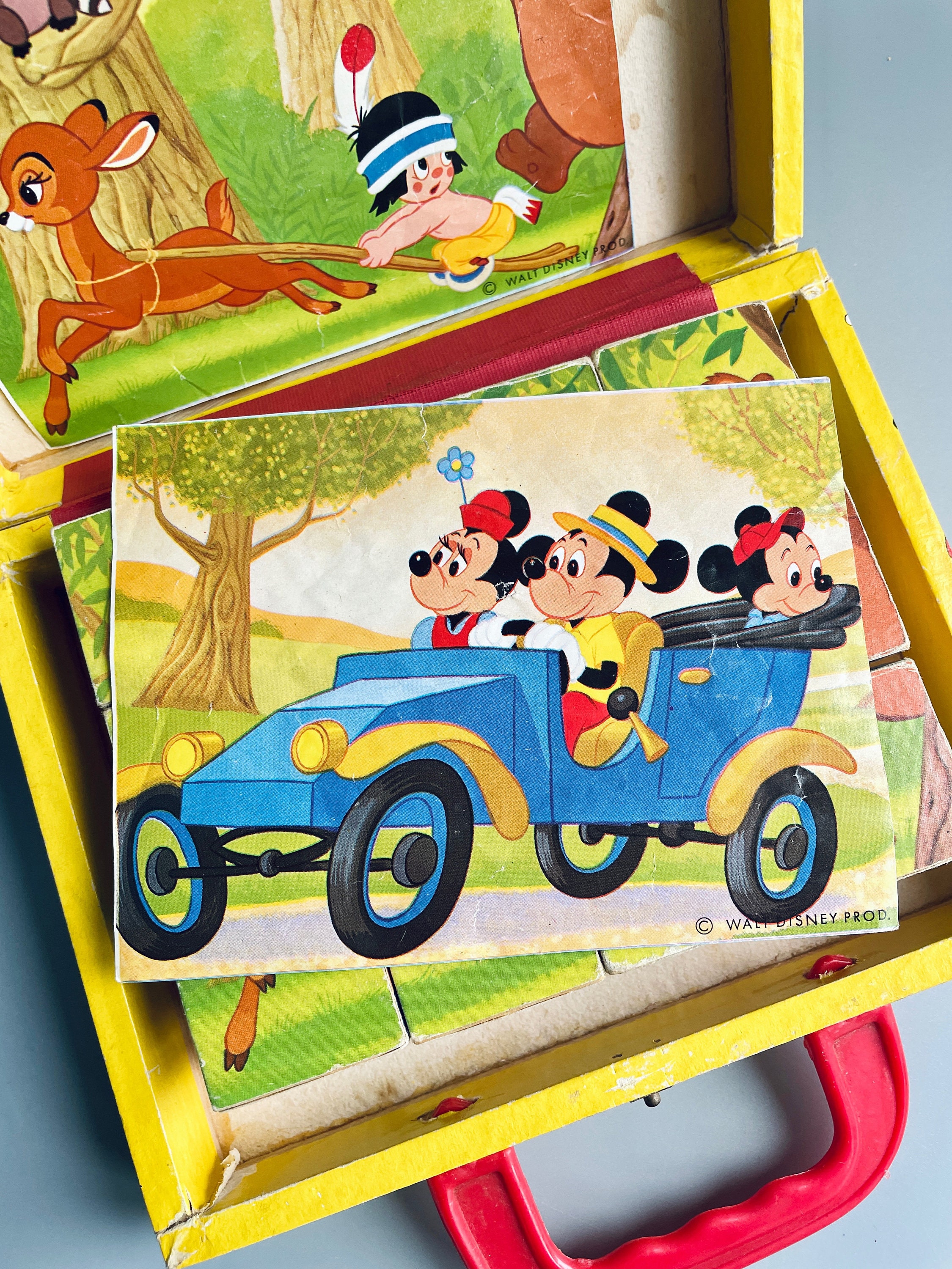 Vintage Disney Picture Blocks, Disney Picture Cubes, Three Little