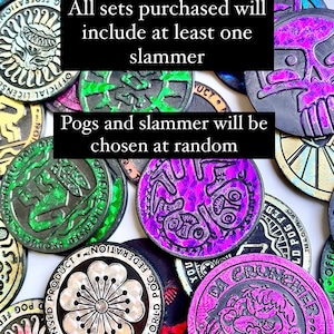 Text Pogs 90's Pogs, Vintage Pogs Lucky Dip With SLAMMERS, 90's World Tour Pog ...