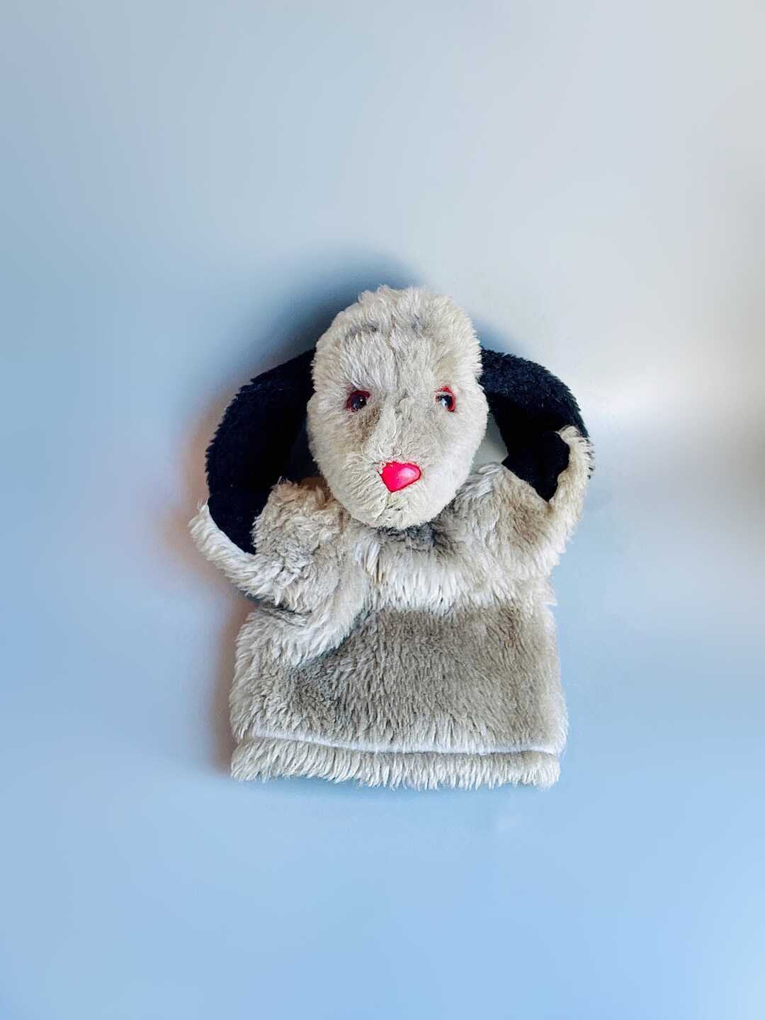 Sooty Sweep Hand Puppet, Sweep Dog Squeaky Plush Hand Puppet, Patsy