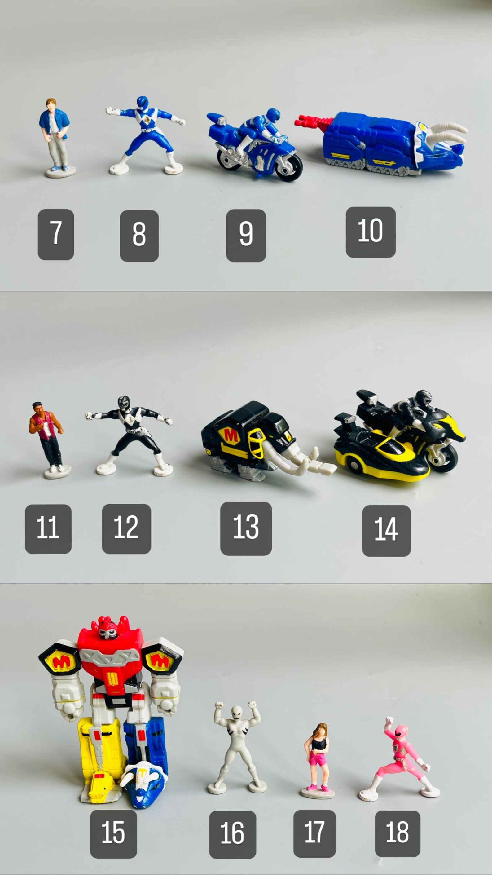 Mini Morphin Power Rangers Mighty Morphin Power Rangers Micro Machines Saban Mini Figures,choose ...