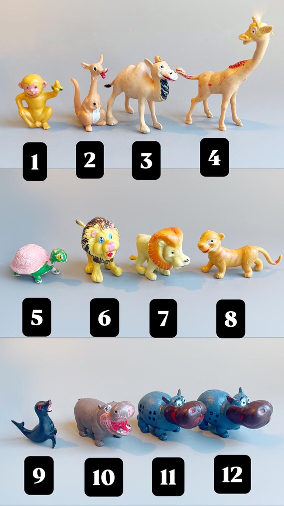 Vintage 60s Mini Figures, CHOOSE YOUR OWN, Model Plastic Animals