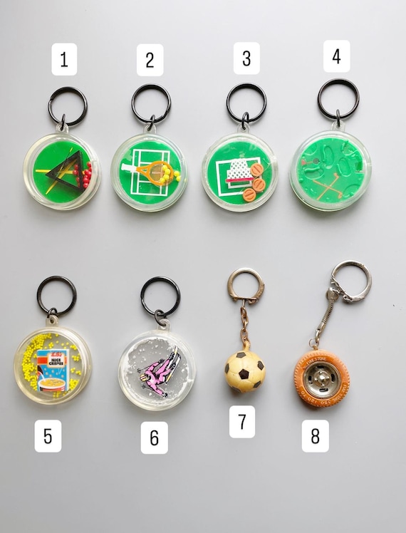 ヴィンテージ スポーツ キーチェーン、自分で選んで、ノスタルジックな
