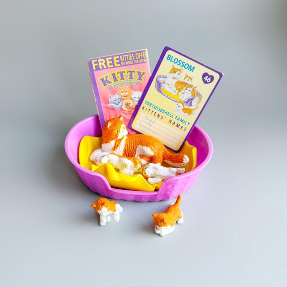 Kitty in My Pocket Family 46 Blossom & Kittens, 90's MEG Kittie in