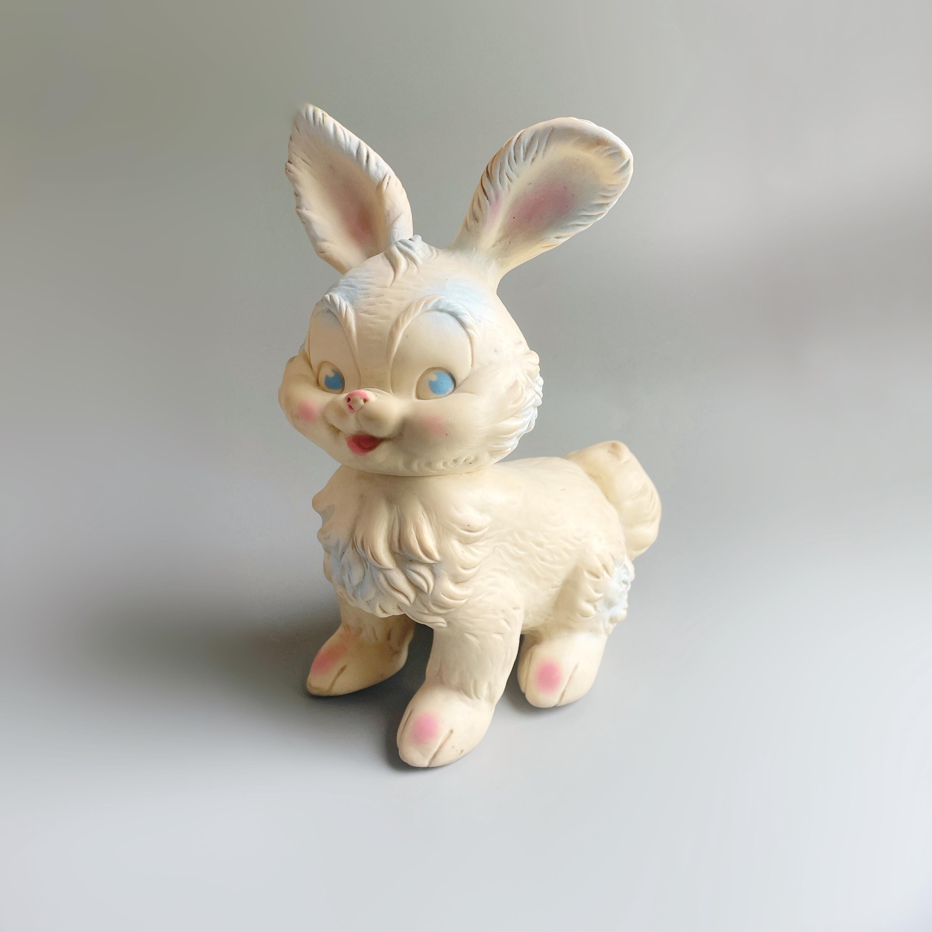 Edward Mobley Bunny Squeak Toy, Pinkie the Rabbit Vintage Rubber Squeak ...