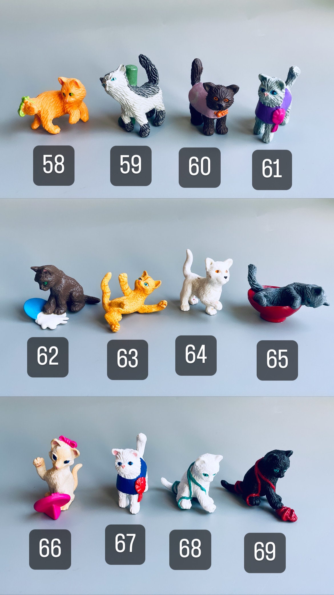 90s Vintage ‘ Kitty In My Pocket ‘ 13 Piece Cat Toy Lot 90s Vintage ‘ Kitty In My Pocket ‘ 13 Piece Cat Toy Lot