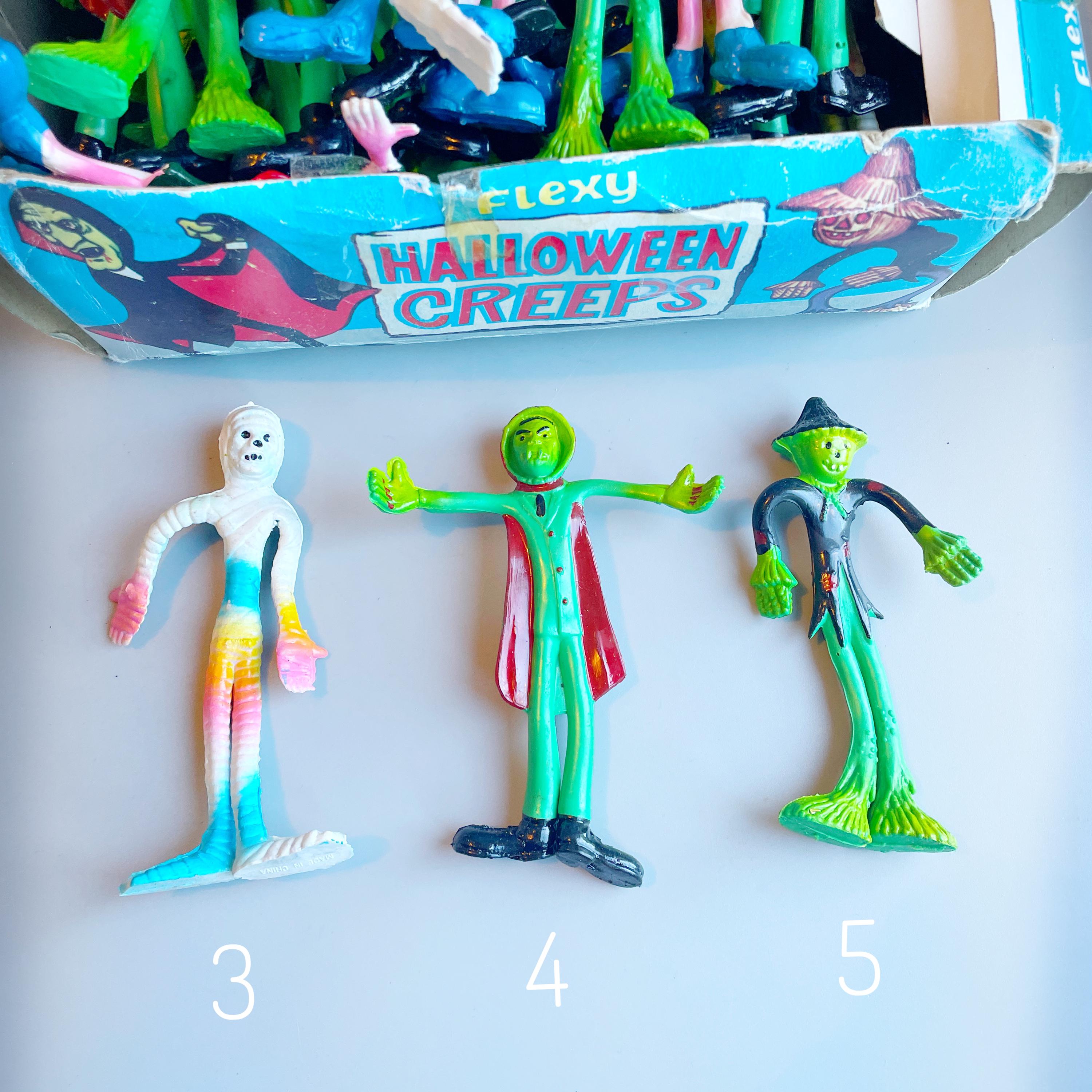 Vintage Halloween Bendy Figures, CHOOSE YOUR OWN, 70's 80's Toy