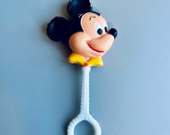 Vintage Mickey Mouse Walt Disney Danara Baby Rattle, Vintage Rattle