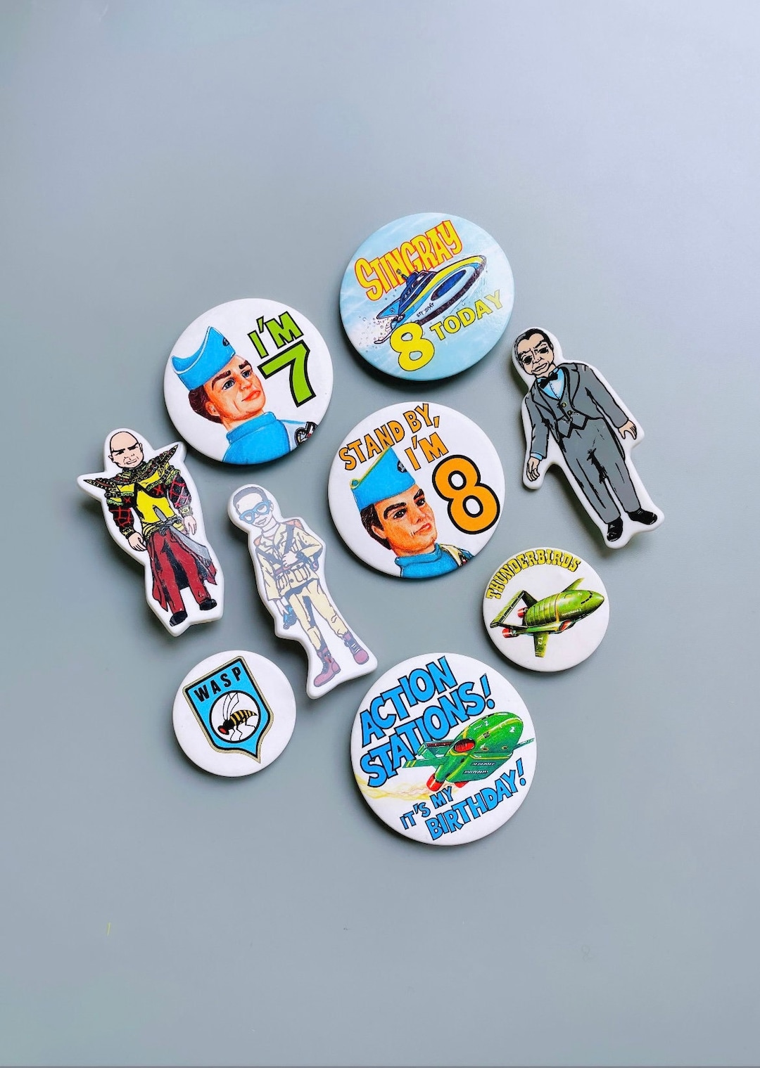 Vintage Thunderbird Pin Badges, Stringray Pin Badges CHOOSE YOUR