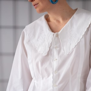 Big Collar Blouse Vintage - Etsy Big Collar Blouse Vintage - Etsy