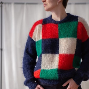 Blue white red sweater outlet