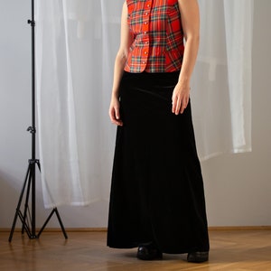 Feminine maxi skirt, Pleated waist long skirt 2163# Feminine maxi skirt, Pleated waist long skirt 2163#