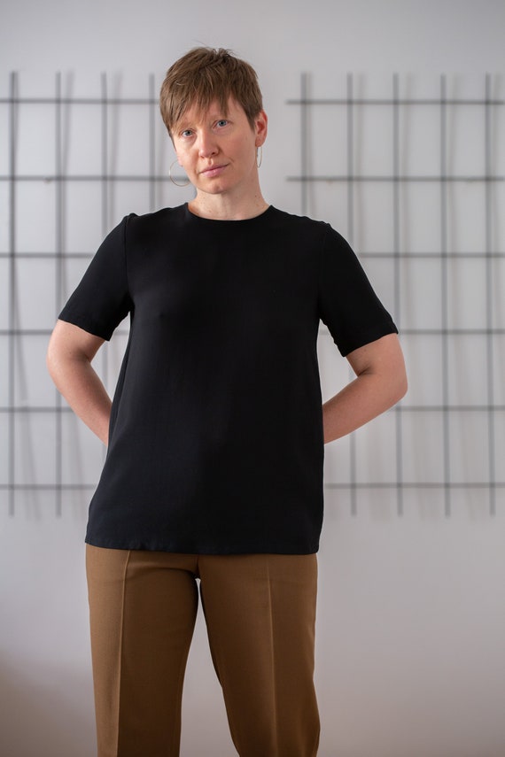 Vintage Sportmax Pure Silk Top in Black for Women Size S / EU 36 
