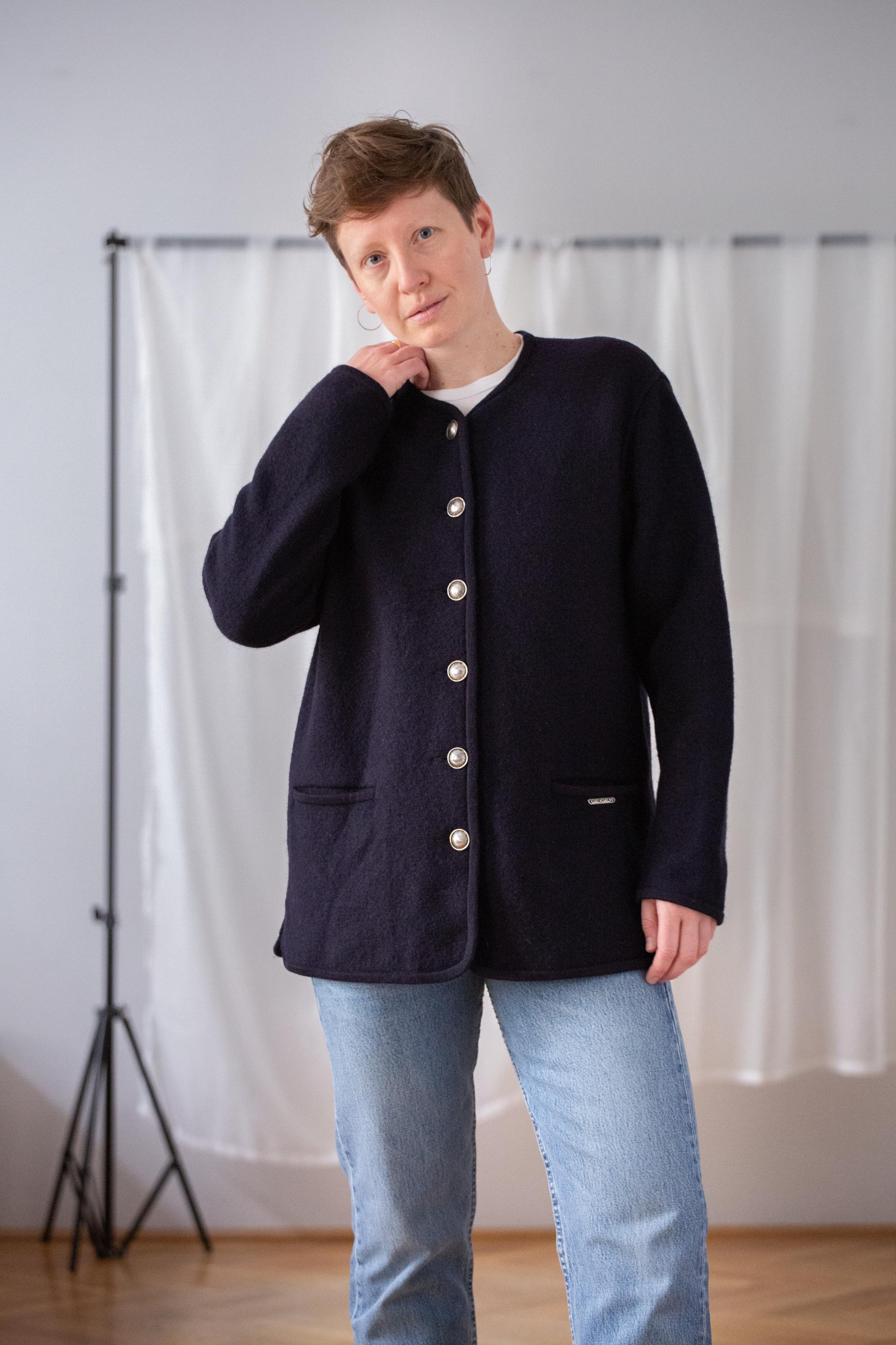 Collarless Wool Coat - Etsy