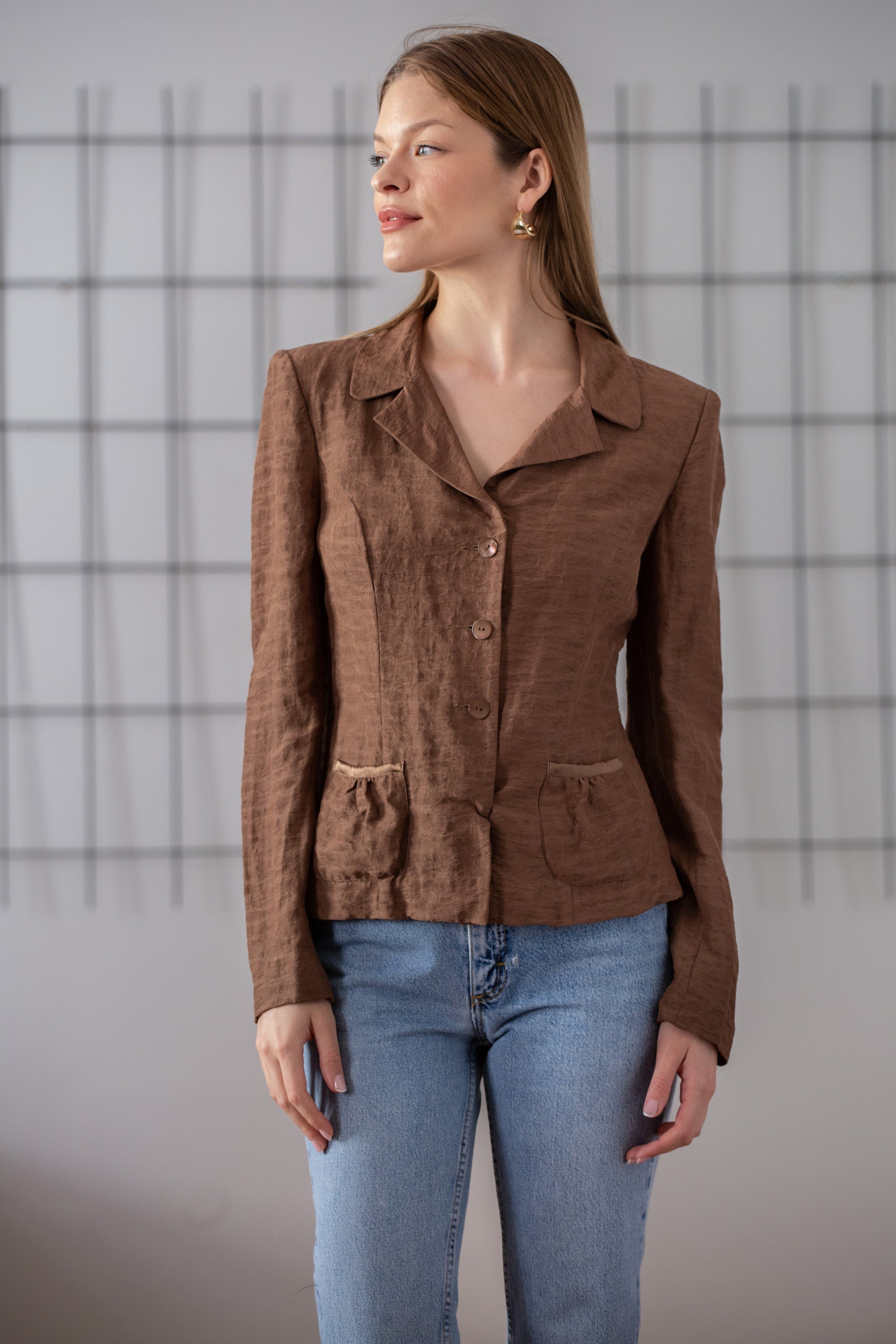 Jacquard Peplum Top - Etsy