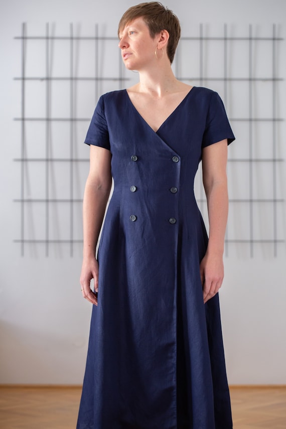 chinese dress ladies High Garden Maxi Dress in Linen Viscose Blush / 14