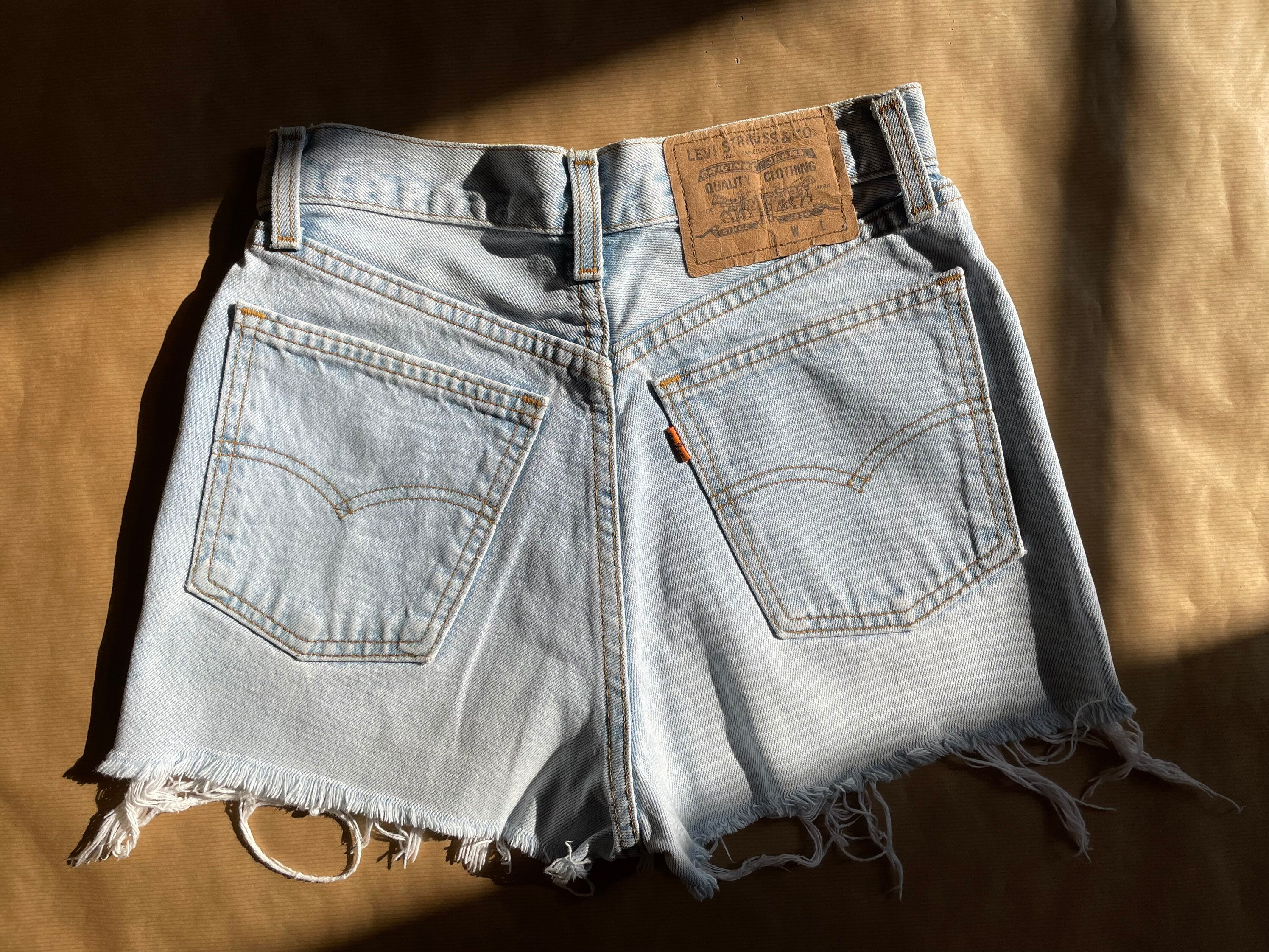 Vintage Levi's Ultra Light Wash Denim Shorts for Women - Etsy