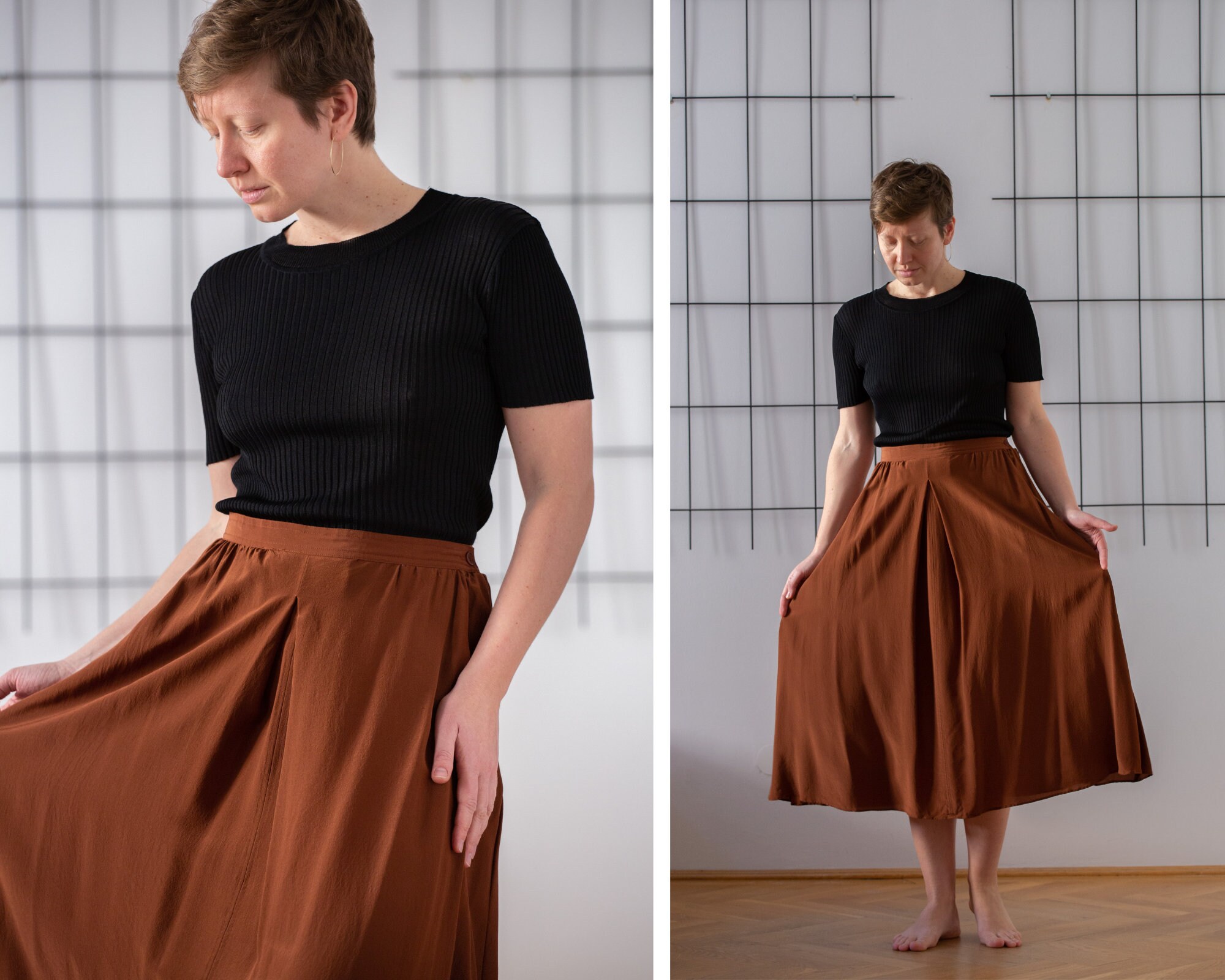 【PORTERNA】Rown mid-length skirt PORTERNA - Prep Mid Length Skirt (Gray) – SEOUL TERRACE