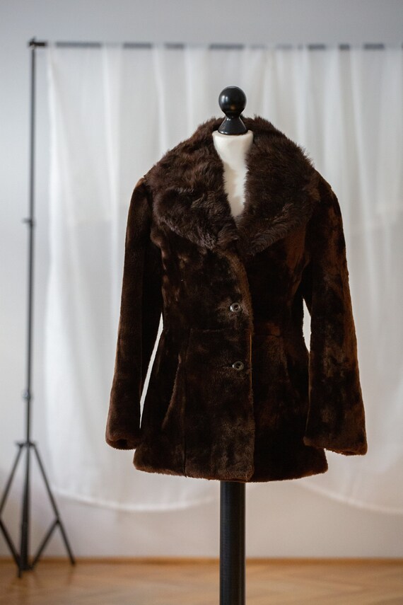 Vintage Real Fur Teddy Coat in Chocolate Brown fo… - image 9
