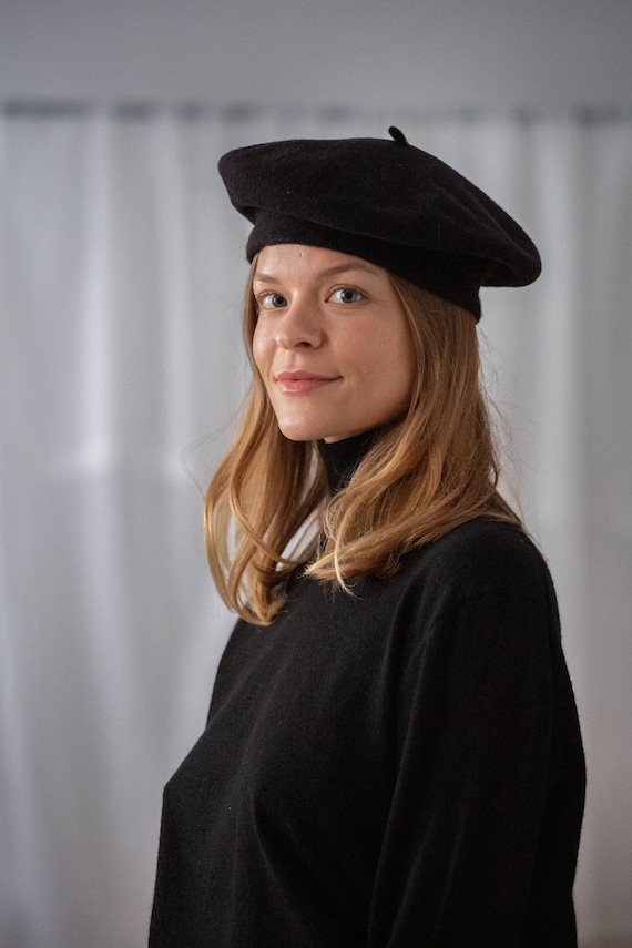 メンズ 別注 CPH BERET VINTAGE TWILL BLACK ベレー帽