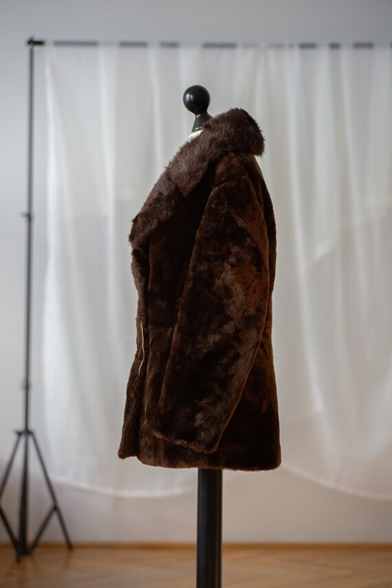 Vintage Real Fur Teddy Coat in Chocolate Brown fo… - image 4