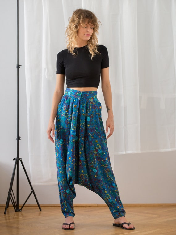 Vintage KENZO Harem Pants with Paisley & Floral P… - image 2