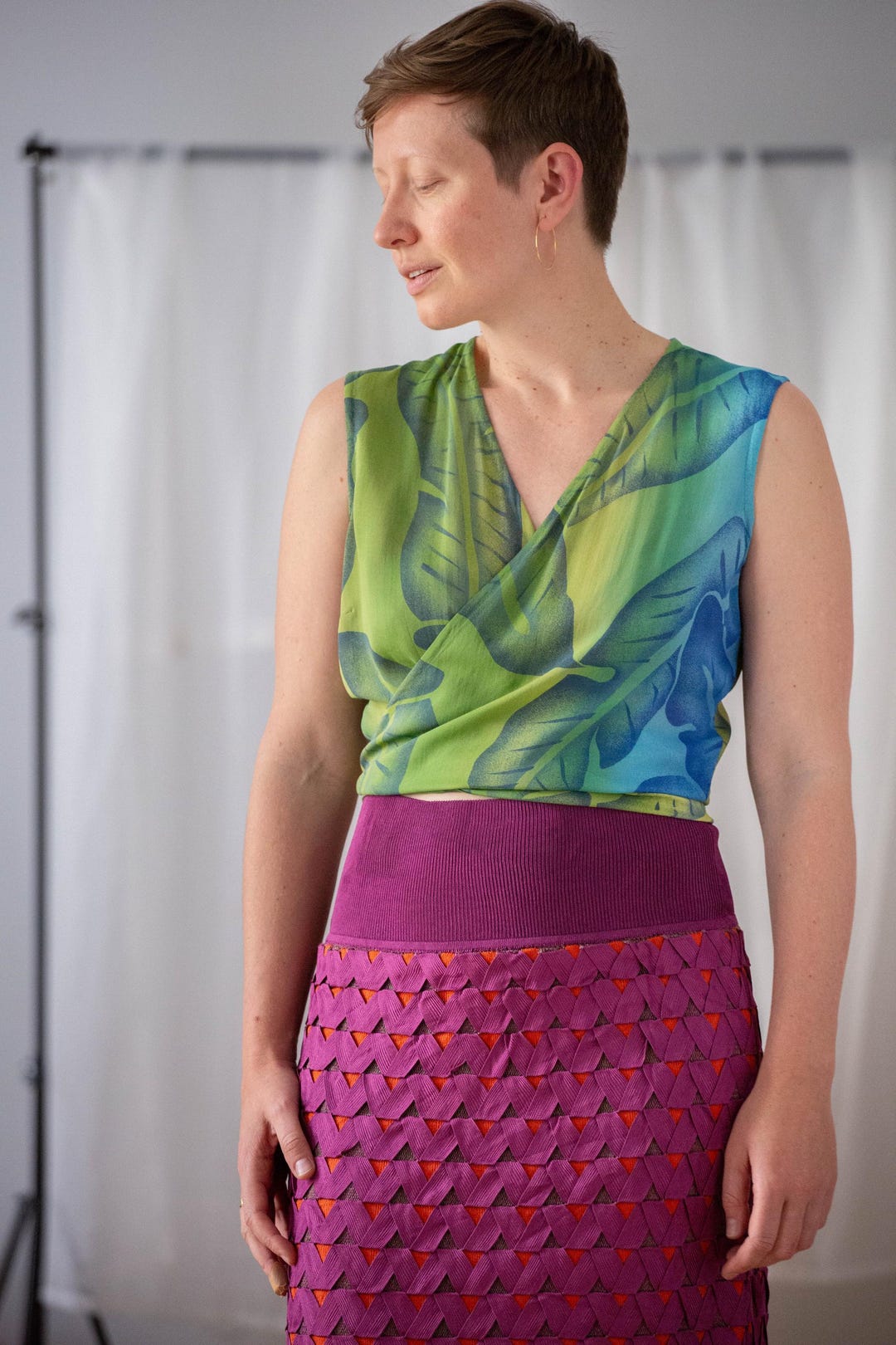Robe Fourreau Vintage Laine Multicolore Chacok Albinoni Taille S - Neuf Sans étiquette