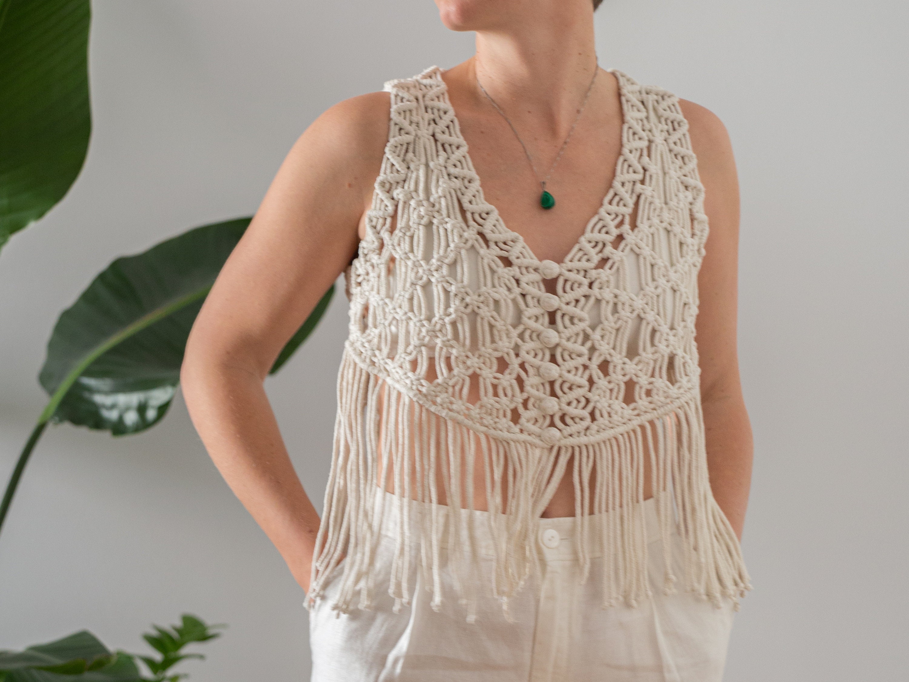 Boho Crop Top, Bralette Top, Beige Crochet Top, Crochet Cotton Top,  Romantic Lace Top, Cotton Bustier, Boho Knit Top, Gift for Girlfriend 