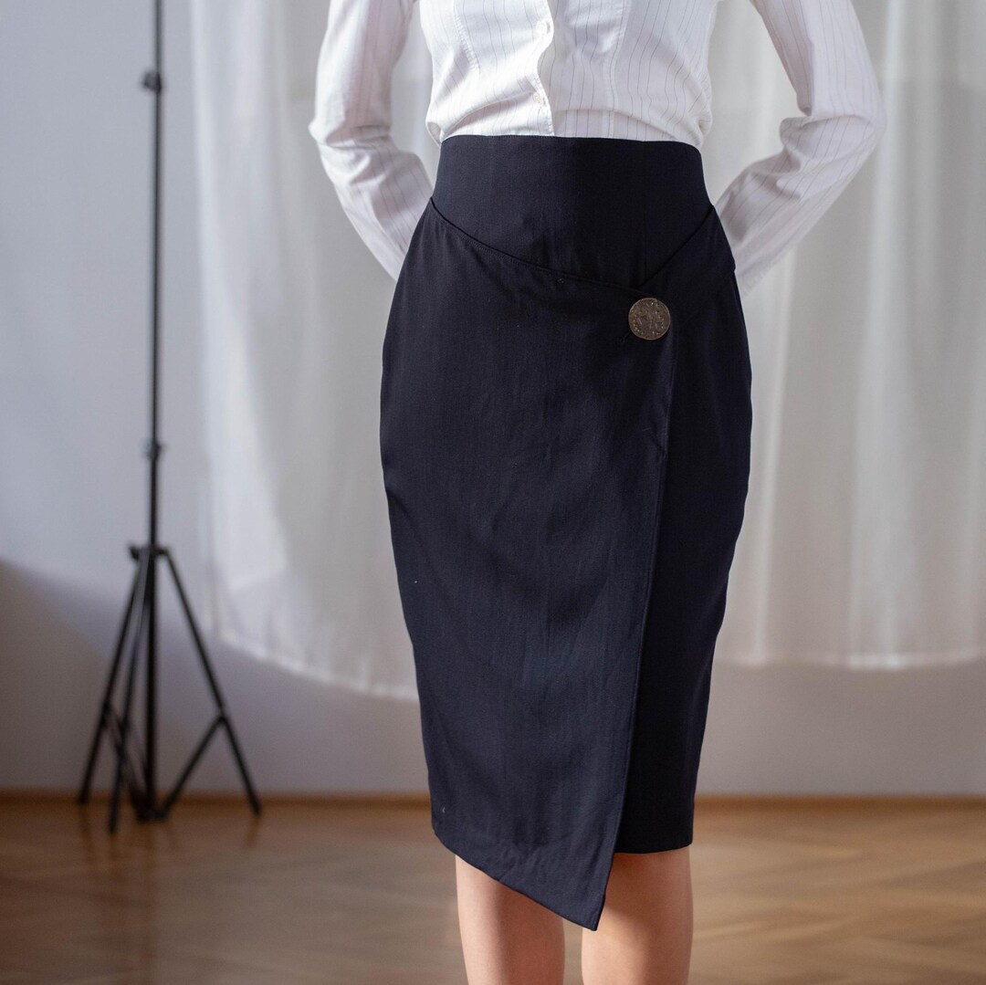 【WOOHWA】WOOL PLEATS SK TONYWACK Wool Twill Pleated Skirt in Khaki
