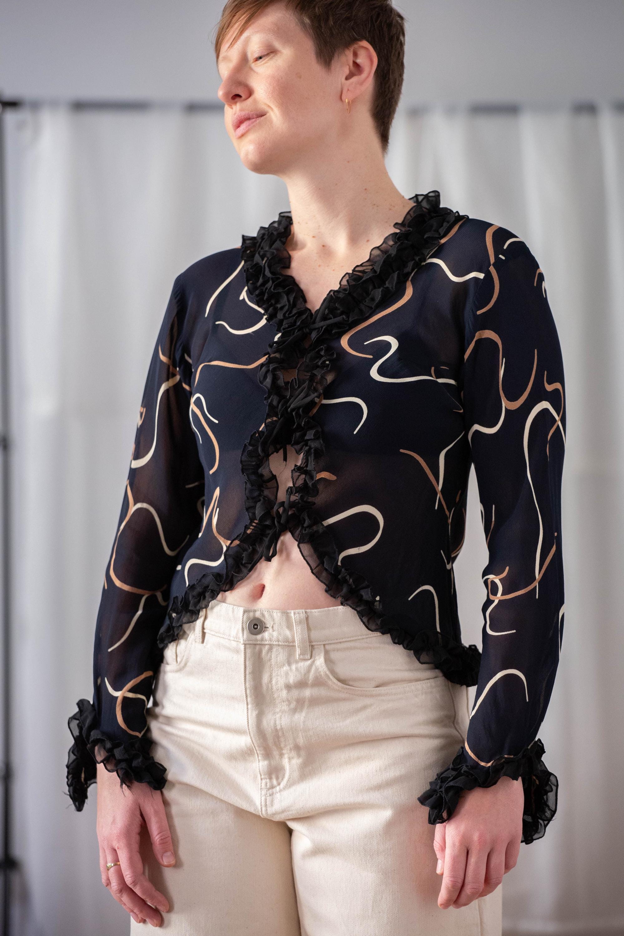 トップス andwang Minimal Frill Sheer Shirt black il_fullxfull.6837332484_5rqo.jpg
