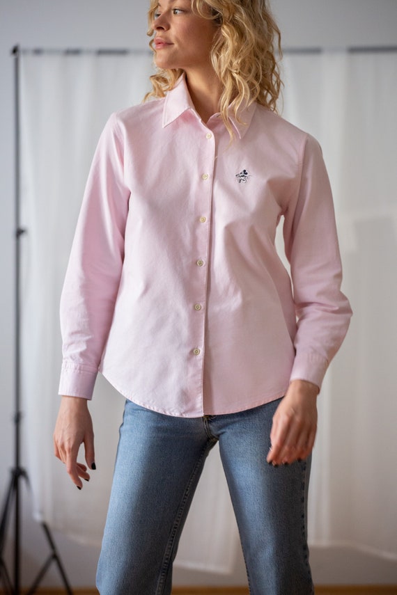 Pink oxford cheap shirt womens