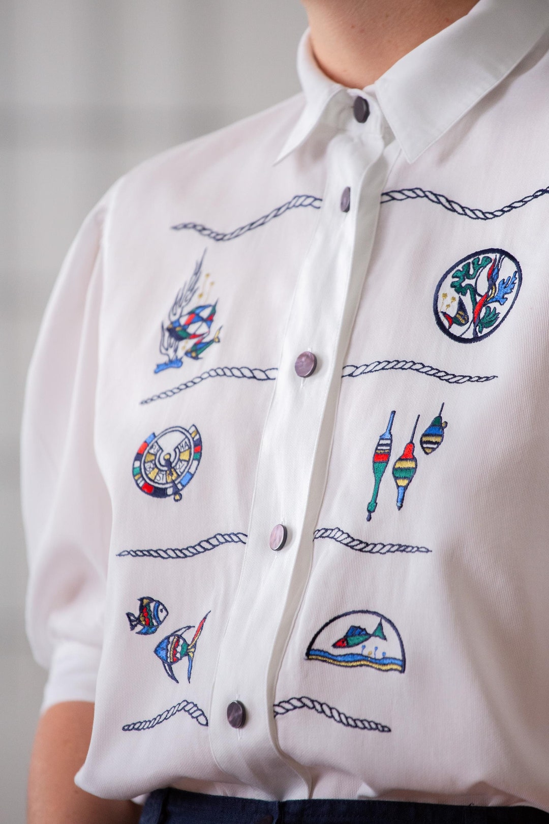 Wingin’ It Blouse | Hand-Embroidered Floating Motifs