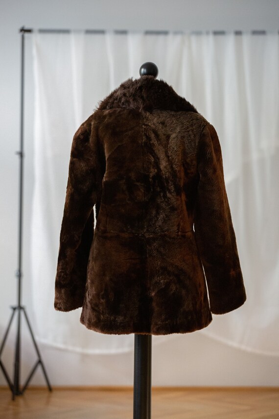 Vintage Real Fur Teddy Coat in Chocolate Brown fo… - image 6