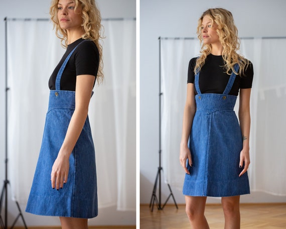 MADEWELL Overall Denim Jean Pinafore Jumper Dress in Indigo Blue Size/ 0 |  eBay