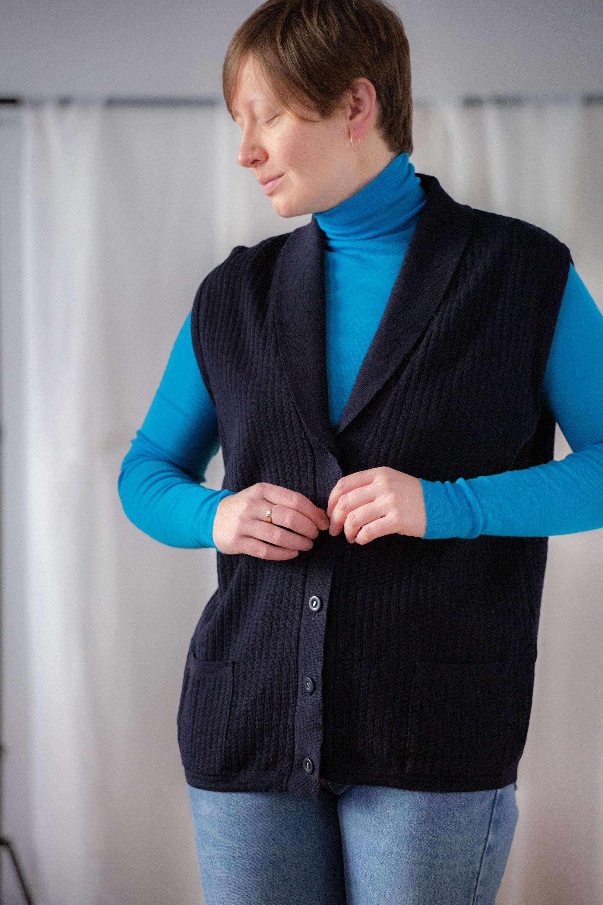 トップス 50s US NAVY wool vest Grand Le Mar - Navy S130 Wool Vest – Grand Lè Mar