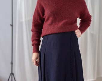 Jupe Femme Costume En Laine Italienne - Taille 14 Gris - 2 Pièces (veste + Jupe) Pour Look Professionnel